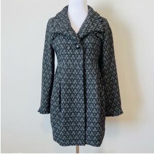 Steve Madden Black and Gray Patterned Jacket